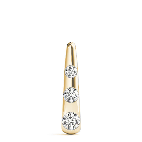 14K Yellow Gold Lab Diamond 3-Stone Pendant