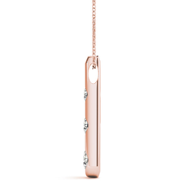 Rose Gold Lab Diamond 3-Stone Pendant | 0.40 CTW
