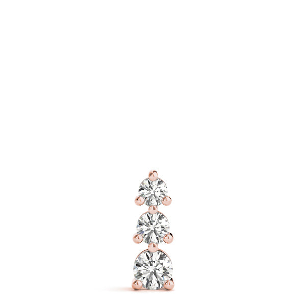Rose Gold Lab Diamond 3-Stone Pendant | 0.40 CTW