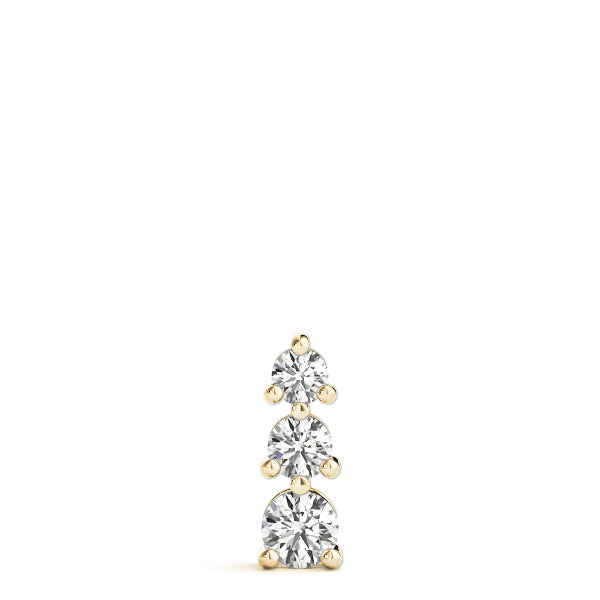 14K Yellow Gold Lab Diamond 3-Stone Pendant