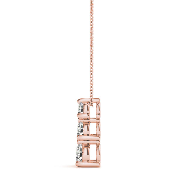 Rose Gold Lab Diamond 3-Stone Pendant | 0.40 CTW