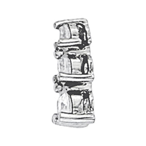 14K White Gold Lab Diamond 3-Stone Pendant
