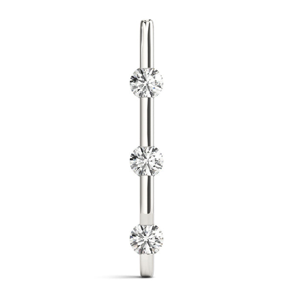 White Gold 3-Stone Lab Diamond Pendant