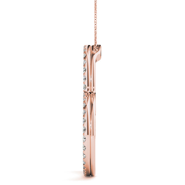 18K Rose Gold Multi-Diamond Heart Pendant
