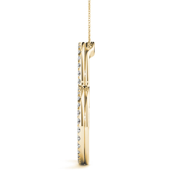 18K Yellow Gold Diamond Heart Pendant