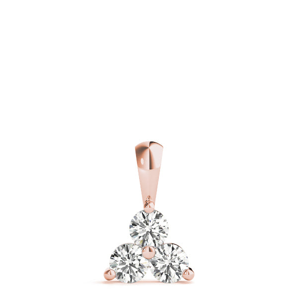 18K Rose Gold Lab Diamond Pendant