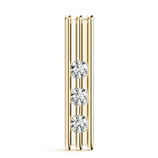 18K Yellow Gold Lab Diamond 3-Stone Pendant