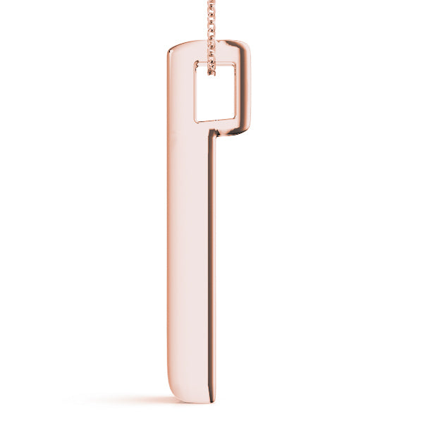 18K Rose Gold 3-Stone Lab Diamond Pendant