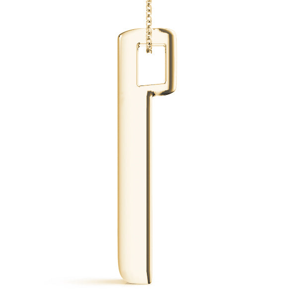 18K Yellow Gold Lab Diamond 3-Stone Pendant