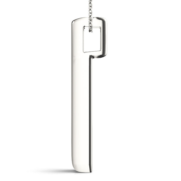 White Platinum 3-Stone Lab Diamond Pendant