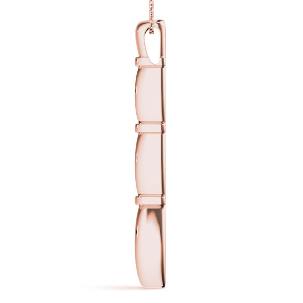 18K Rose Gold Diamond Three-Stone Pendant 0.5ctw