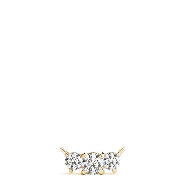 18K Yellow Gold Lab Diamond 3-Stone Pendant