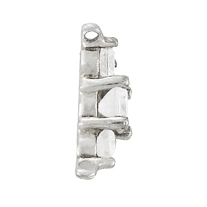 14K Gold Lab Diamond 3-Stone Pendant