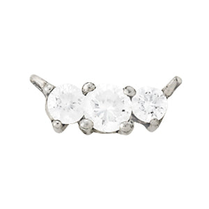 18K White Gold 0.7 ctw Diamond Three-Stone Pendant