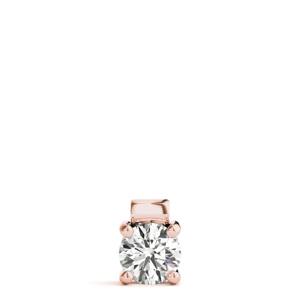 1 CT Lab Diamond Rose Gold Solitaire Pendant