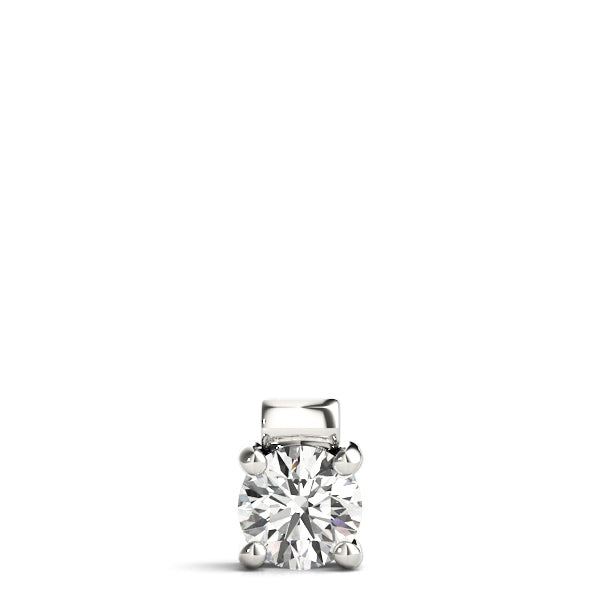 White Platinum 1CT Lab Diamond Solitaire Pendant