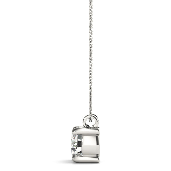1 Carat Lab Diamond 18K White Gold Solitaire Pendant