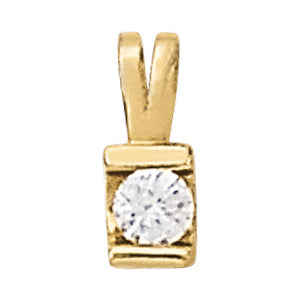 1ct Diamond 18K White Gold Solitaire Pendant Necklace