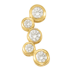 White Platinum Multi-Diamond Fashion Pendant