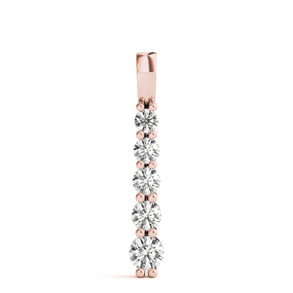 18K Rose Gold Lab Diamond Pendant