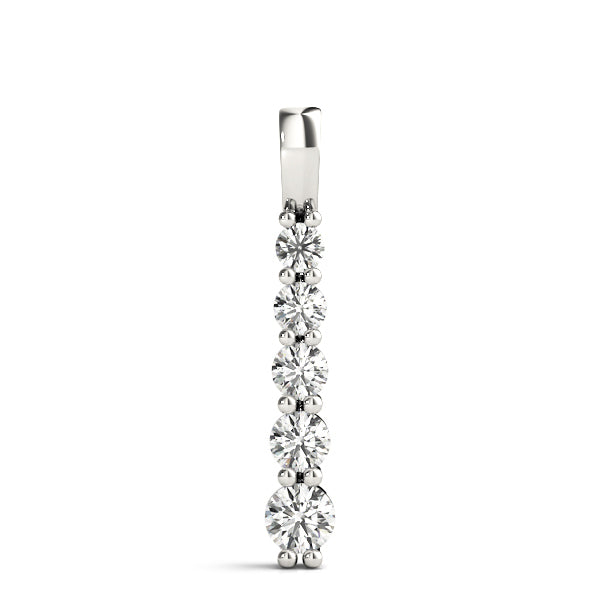 18K White Gold Lab Diamond Pendant
