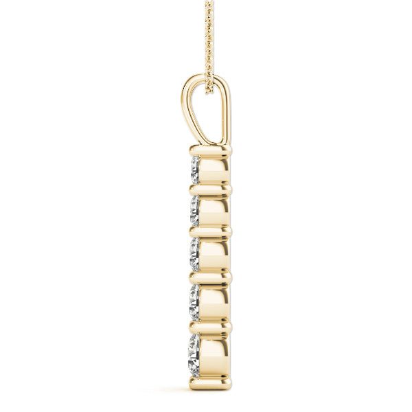 18K Yellow Gold Lab Diamond Pendant