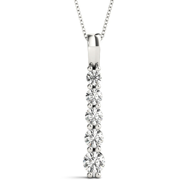 Platinum White Diamond Fashion Pendant
