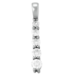 Platinum Round Diamond Fashion Pendant 0.24ctw