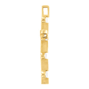 18K White Gold Diamond Religious Cross Pendant
