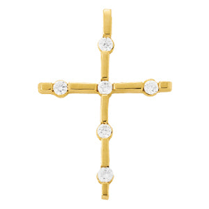 14K White Gold Diamond Fashion Pendant