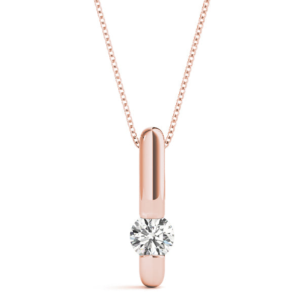 18K Rose Gold 0.5CT Lab Diamond Pendant