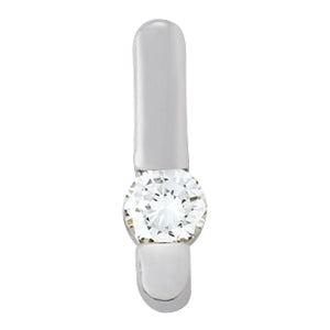 14K White Gold 1/2 CT Diamond Solitaire Pendant