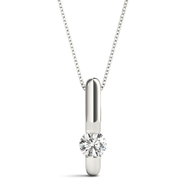 0.5CT Lab Diamond Platinum Solitaire Pendant