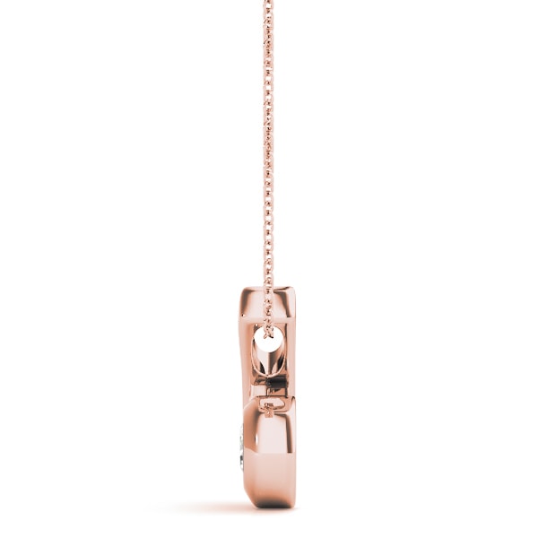 18K Rose Gold 1/2 ct tw Solitaire Diamond Pendant