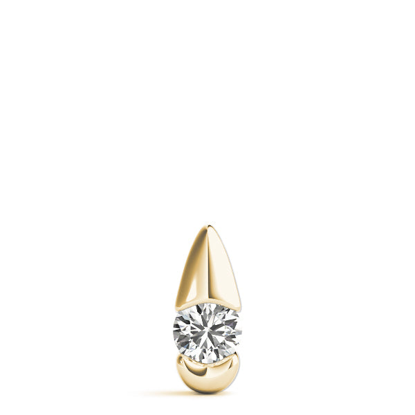 0.5CT Lab Diamond 14K Yellow Gold Solitaire Pendant