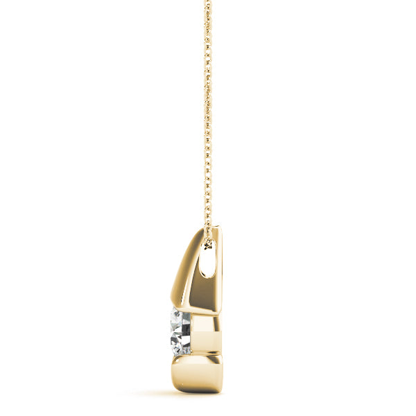 18K Yellow Gold 0.5CT Lab Diamond Solitaire Pendant