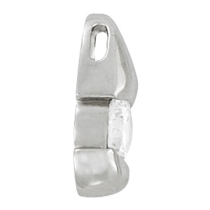 14K White Gold 1/2 ct Diamond Solitaire Pendant