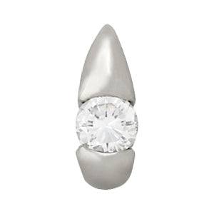 14K White Gold 1/2 ct Diamond Solitaire Pendant