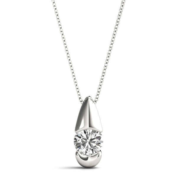 18K White Gold 0.5CT Lab Diamond Pendant