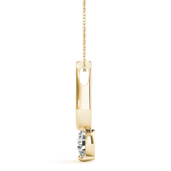18K Yellow Gold Lab Diamond Solitaire Pendant
