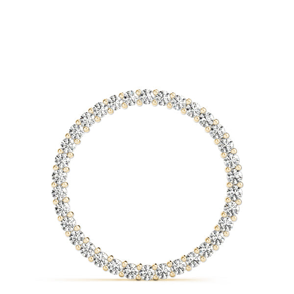 18K Yellow Gold Diamond Circle Pendant