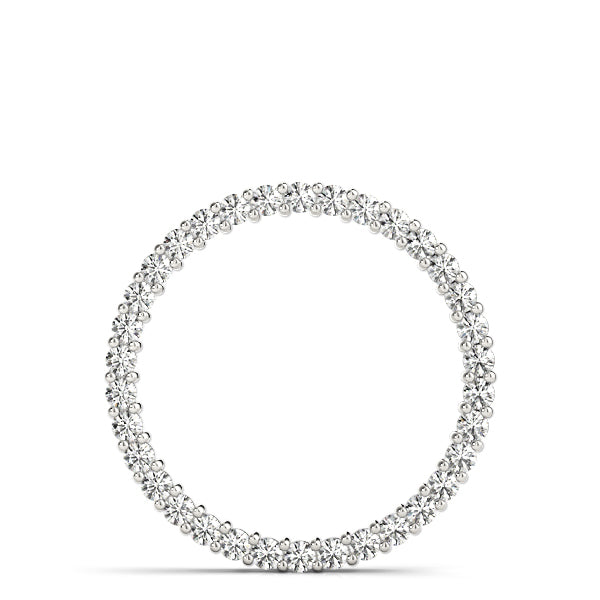 18K White Gold Diamond Circle Pendant