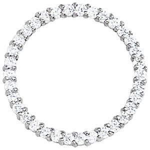 Platinum 1ctw Round Diamond Circle Pendant