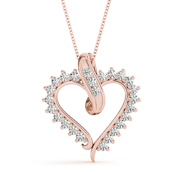 18K Rose Gold 1/2 ct Diamond Fashion Pendant