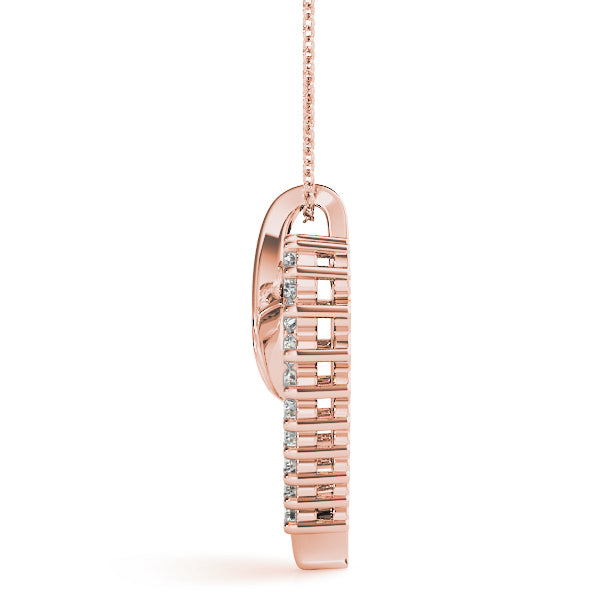 18K Rose Gold 1/2 ct Diamond Fashion Pendant