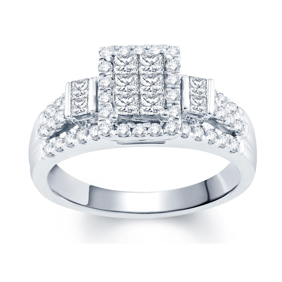 Brilliant 14k White Gold Lab Diamond Engagement Ring (1.00CT)