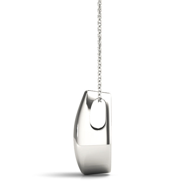 Platinum 1 ct Round Diamond Three-Stone Pendant