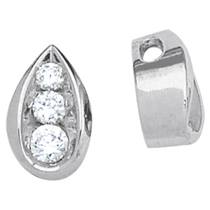 Platinum 1 ct Round Diamond Three-Stone Pendant