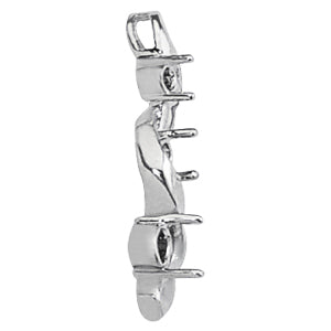 Platinum 0.35 CT Round Diamond Three-Stone Pendant
