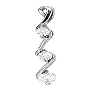 14K White Gold 0.35ctw Round Diamond Pendant